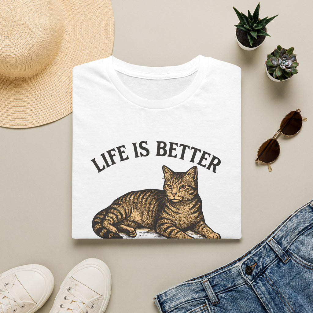 Cat With Slogan T-Shirt