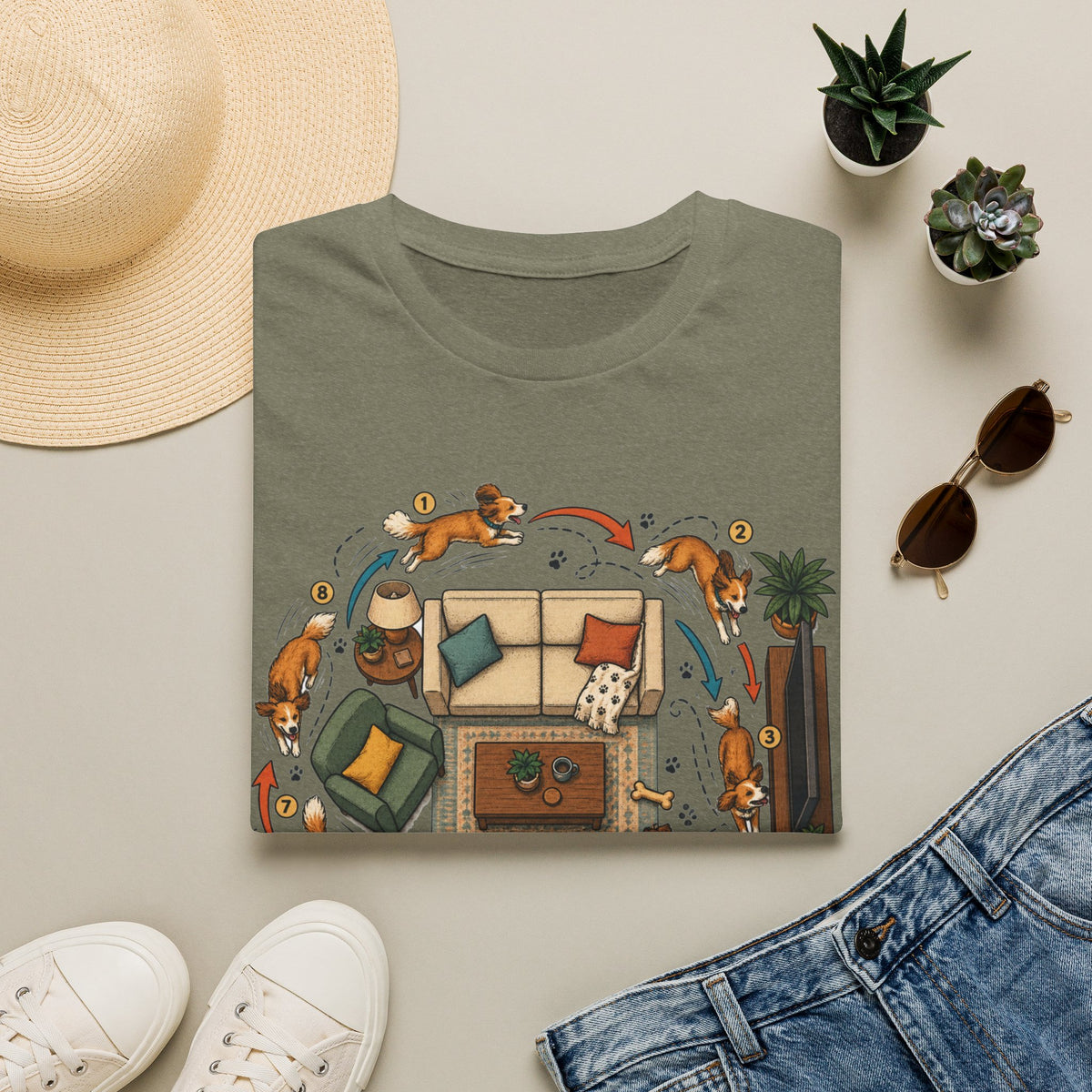 Zoomies Dog T-Shirt — Playful Puppy Housewarming Tee