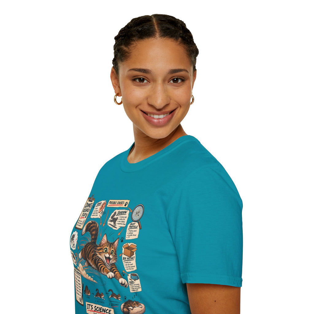 Cat Science T-Shirt — “It’s Science” Zoomies Research Design