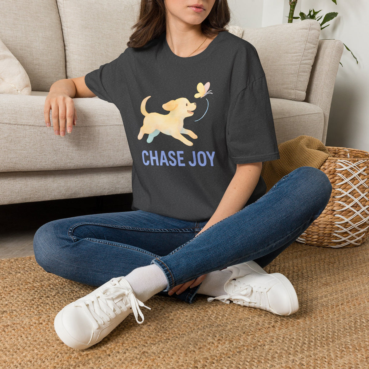 Dog Chasing Butterfly T-Shirt