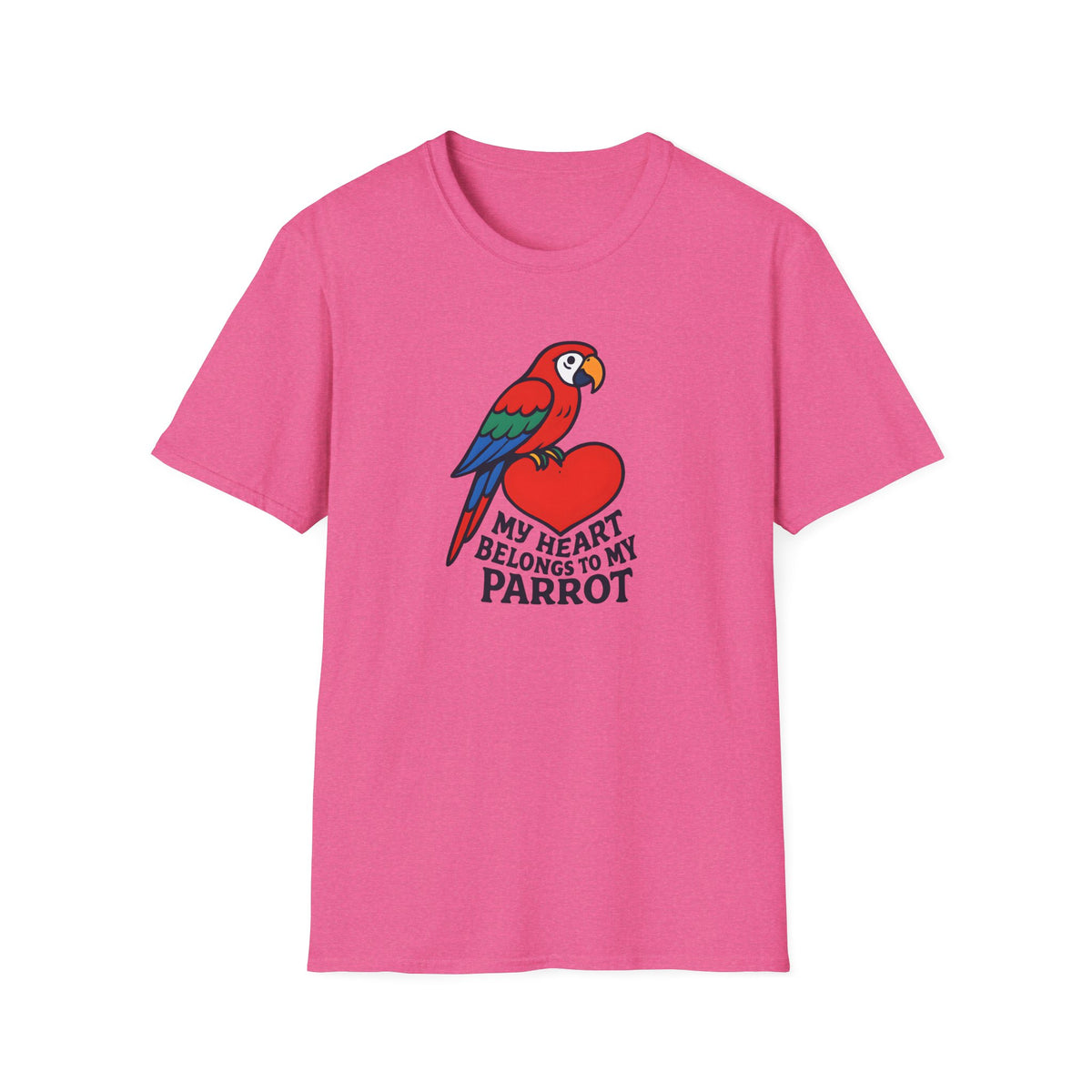 Parrot on Heart T-Shirt
