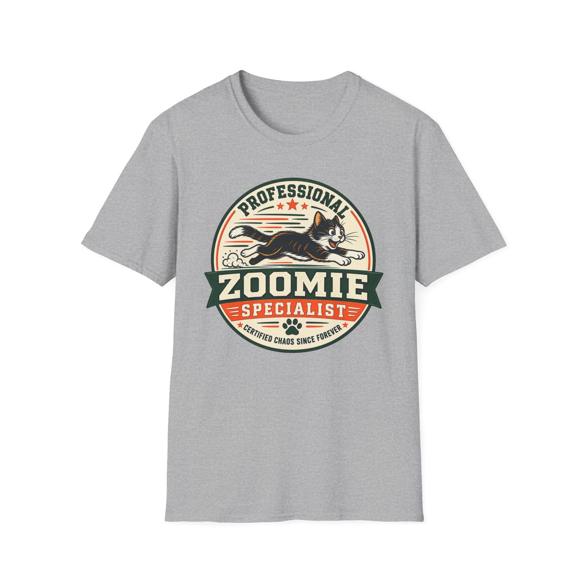 Professional Zoomie Specialist T-Shirt — Funny Cat Zoomies Tee