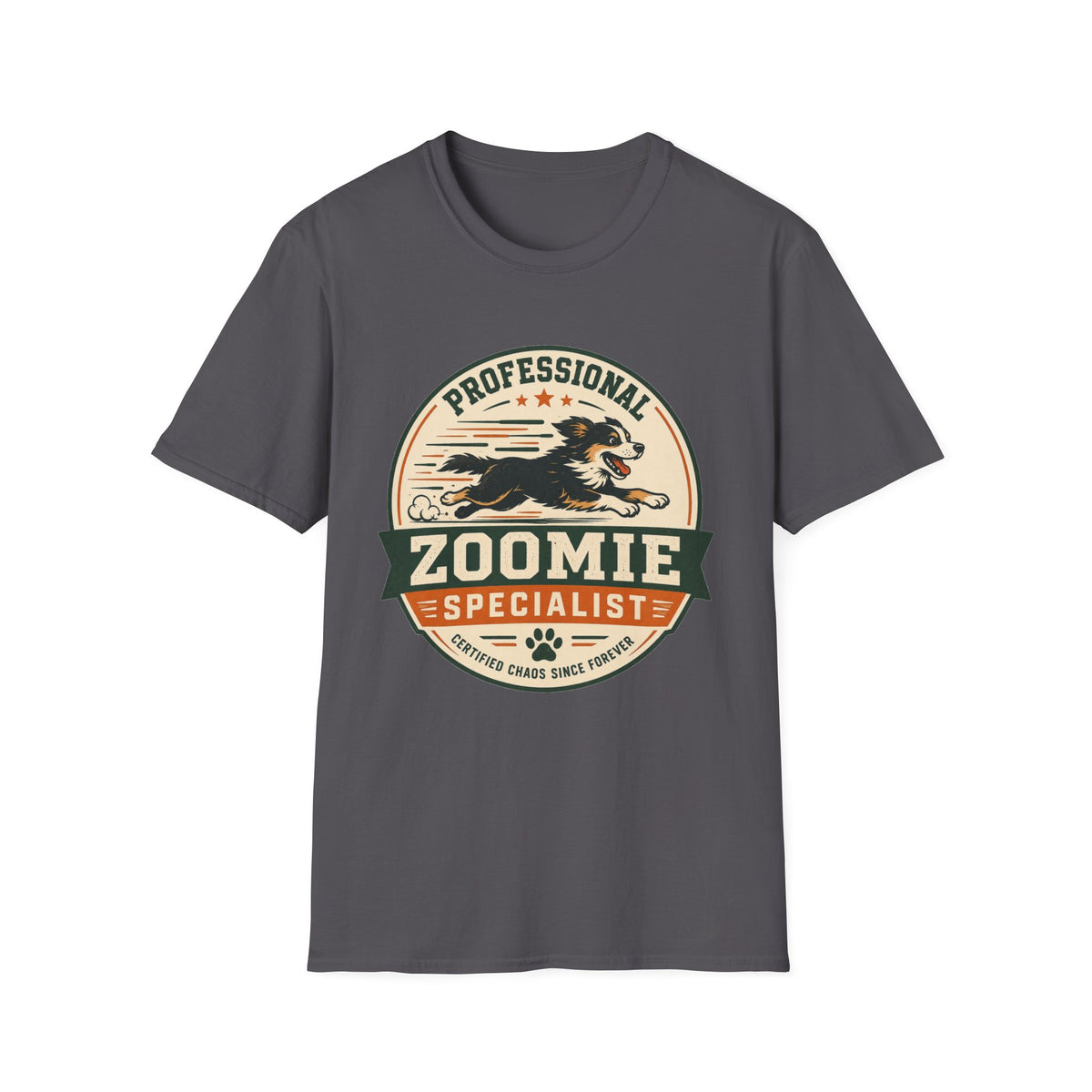 Professional Zoomie Specialist T-Shirt — Funny Dog Running Tee for Dog Lovers