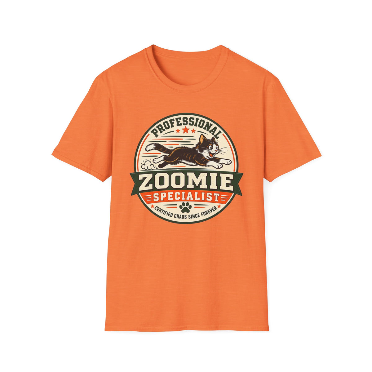 Professional Zoomie Specialist T-Shirt — Funny Cat Zoomies Tee