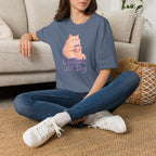Cattitude - Cat with Coffee Cup T-Shirt