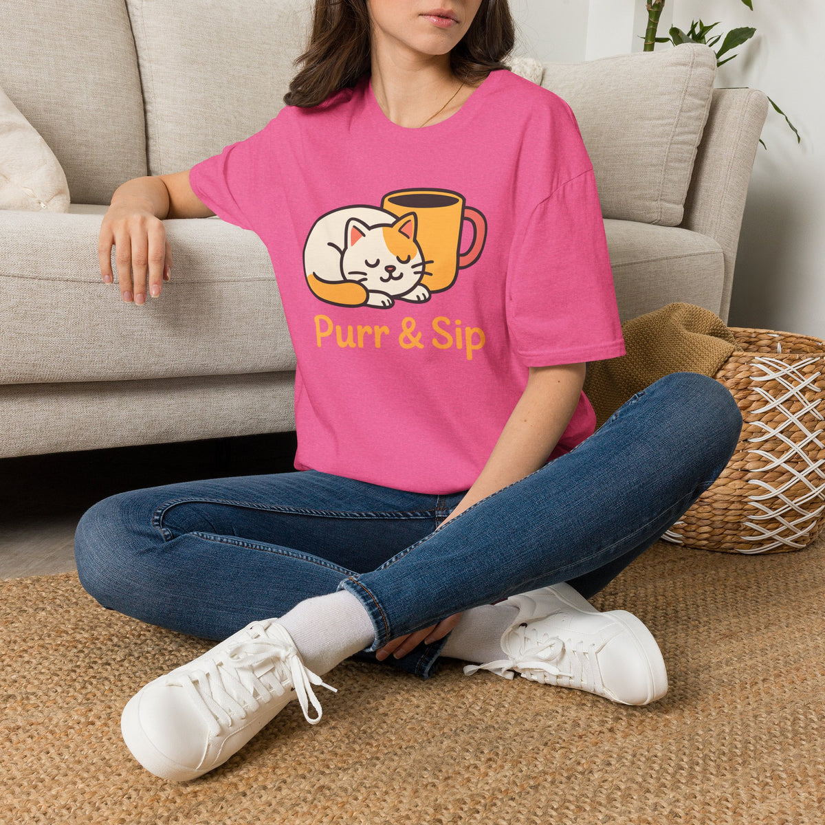 Purr and Sip Logo T-Shirt