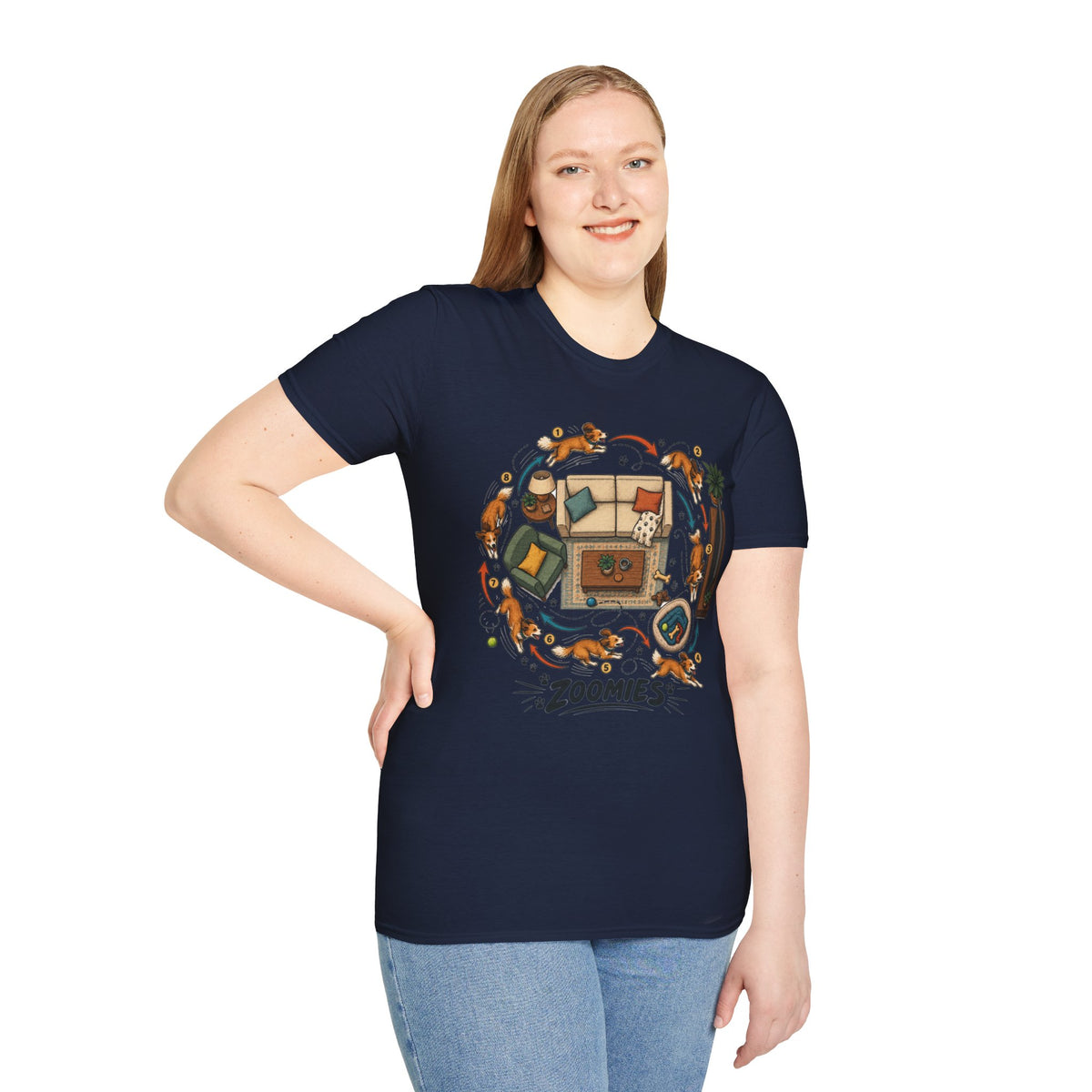 Zoomies Dog T-Shirt — Playful Puppy Housewarming Tee