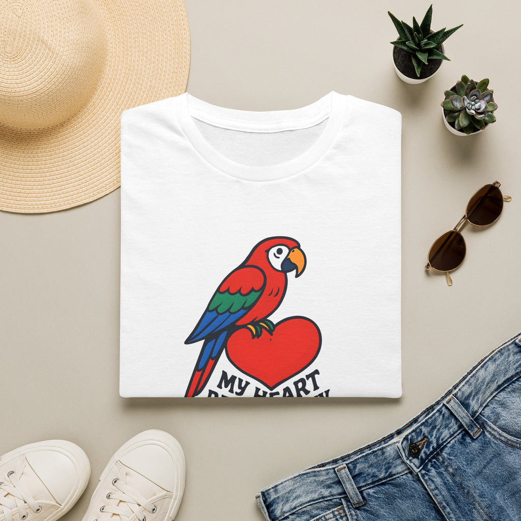 Parrot on Heart T-Shirt