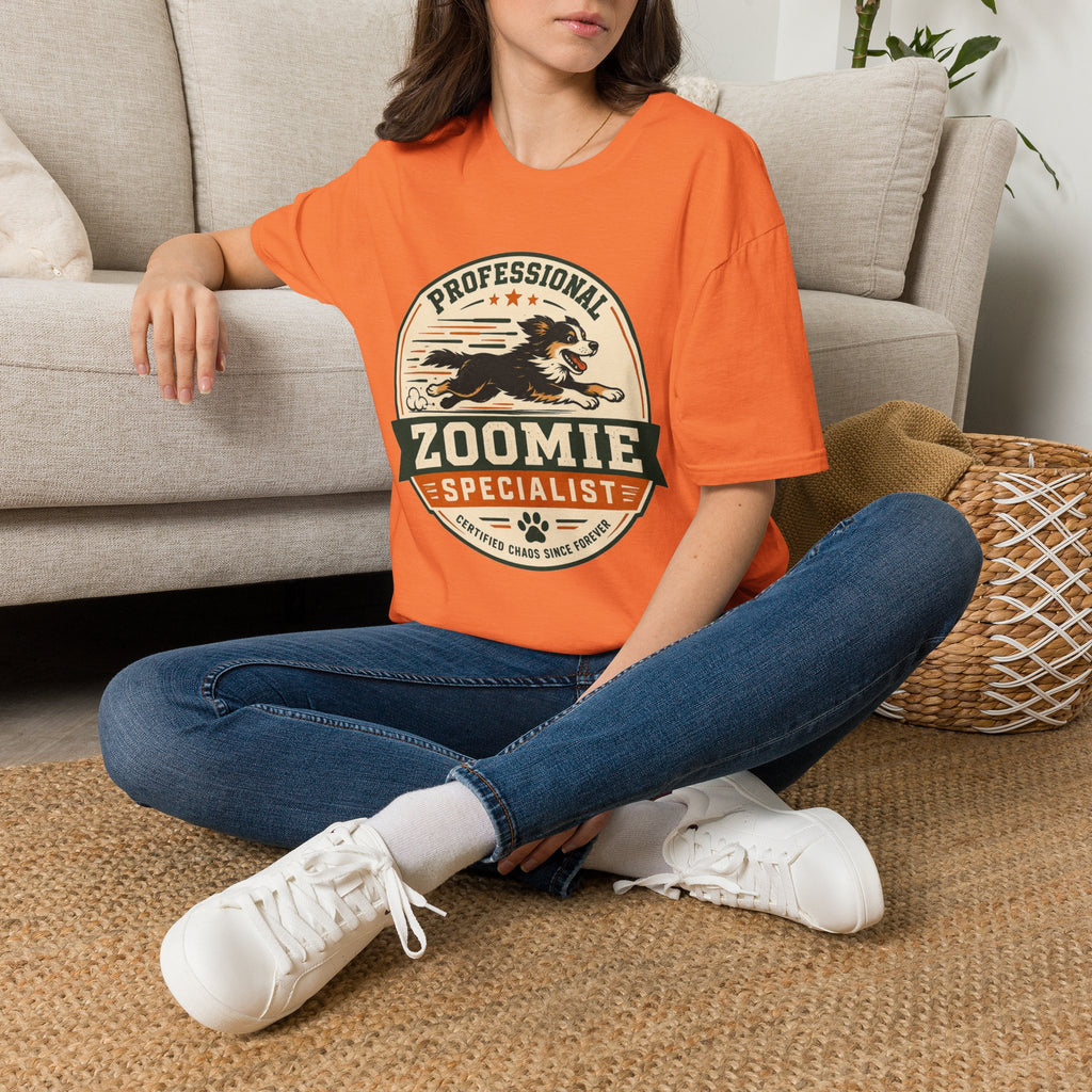 Professional Zoomie Specialist T-Shirt — Funny Dog Running Tee for Dog Lovers