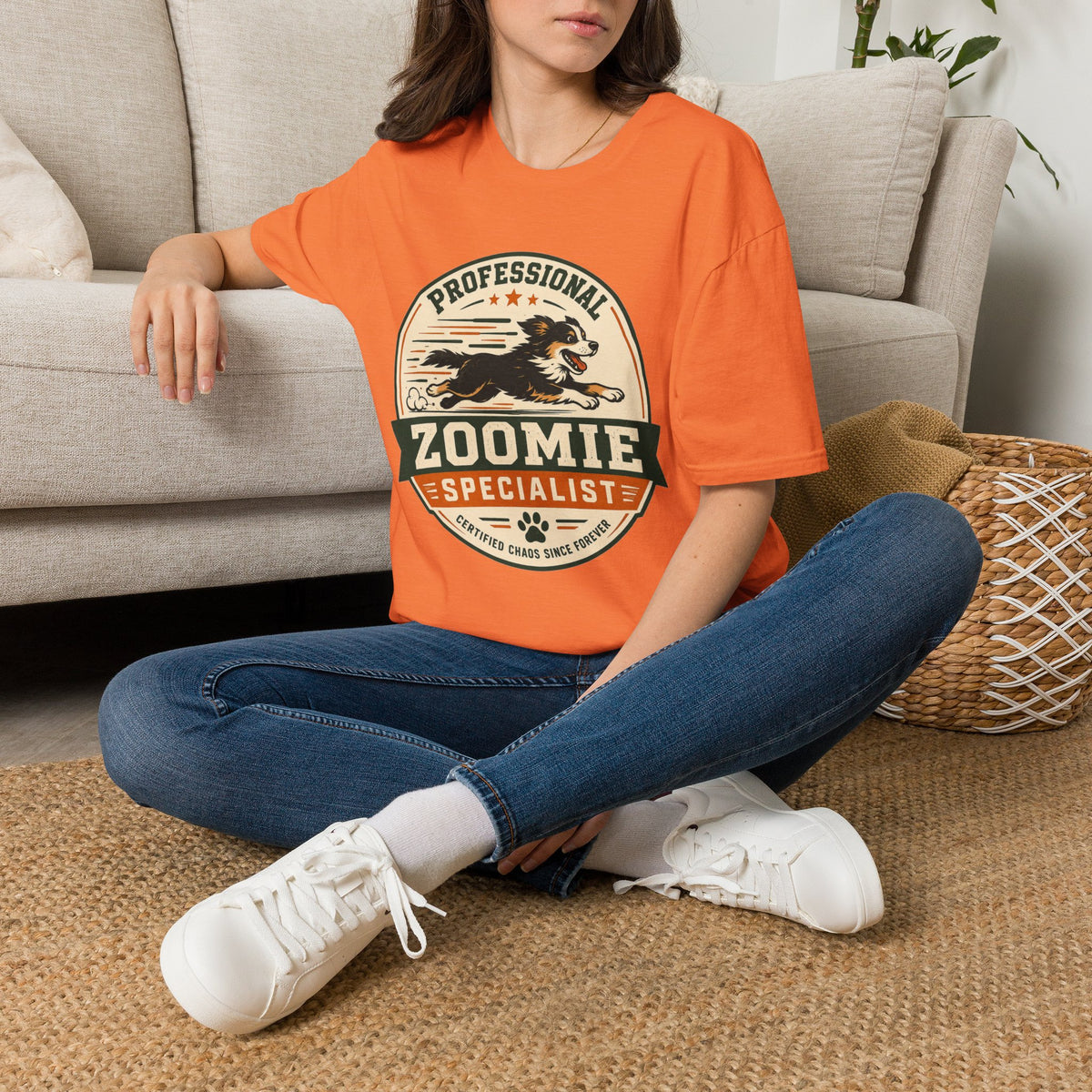 Professional Zoomie Specialist T-Shirt — Funny Dog Running Tee for Dog Lovers