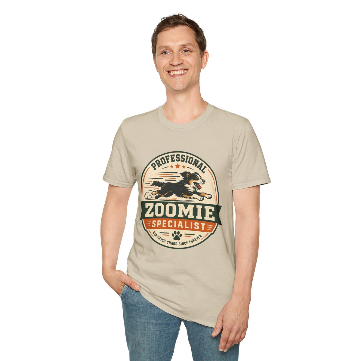 Professional Zoomie Specialist T-Shirt — Funny Dog Running Tee for Dog Lovers