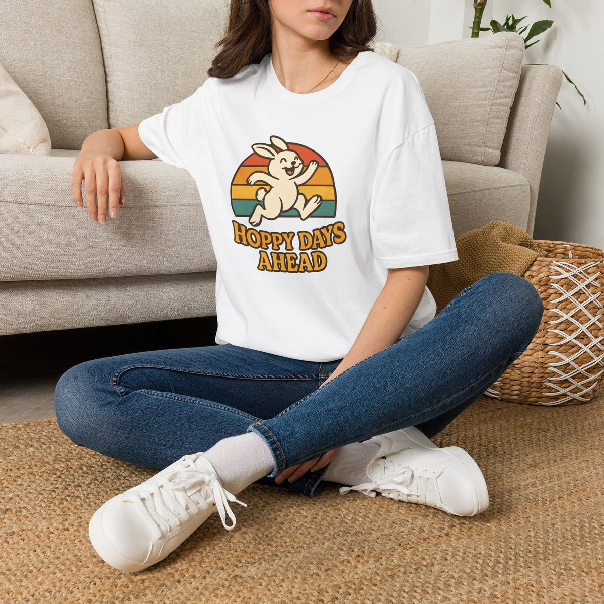 Happy Bunny Running T-Shirt