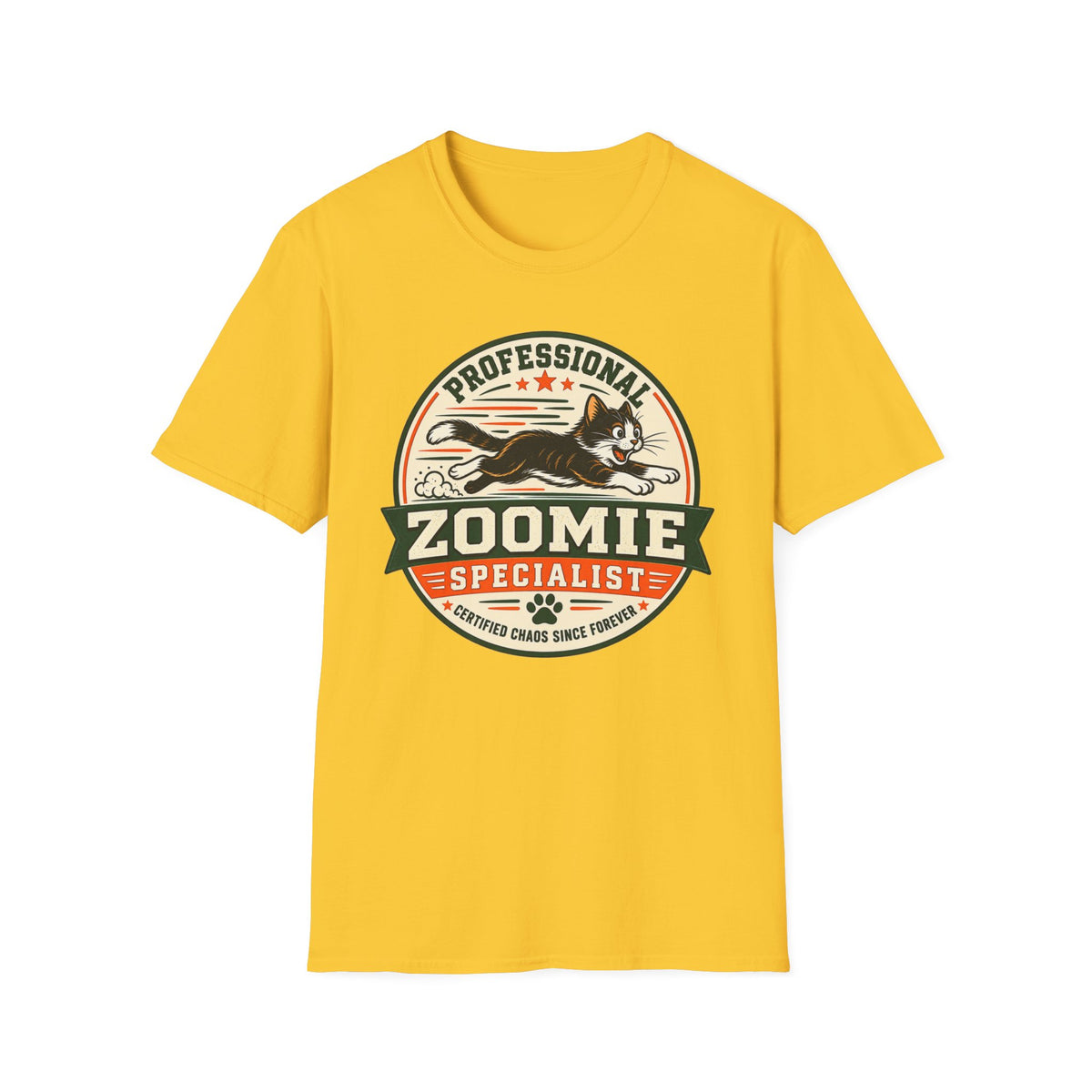 Professional Zoomie Specialist T-Shirt — Funny Cat Zoomies Tee