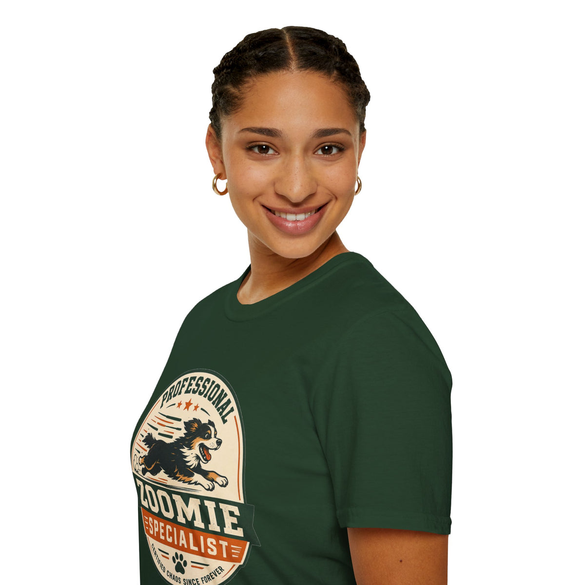 Professional Zoomie Specialist T-Shirt — Funny Dog Running Tee for Dog Lovers