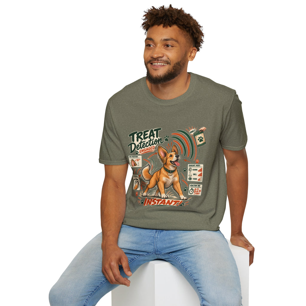 Dog Treat Detection T-Shirt — Funny Corgi ‘Treat Detection: Engaged’ Tee
