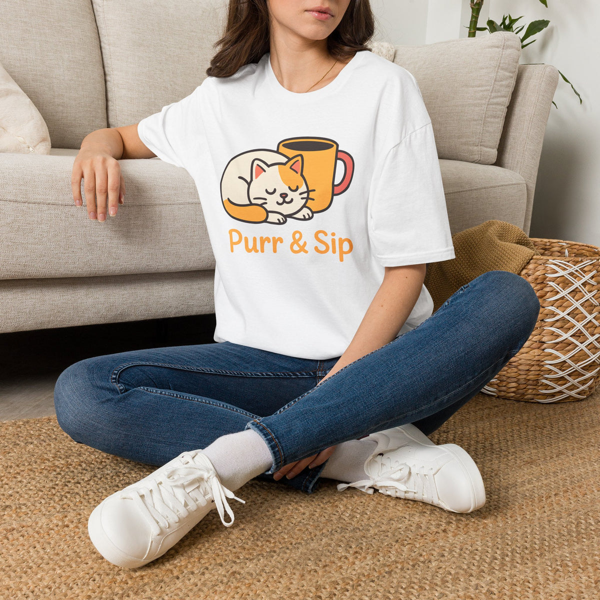 Purr and Sip Logo T-Shirt