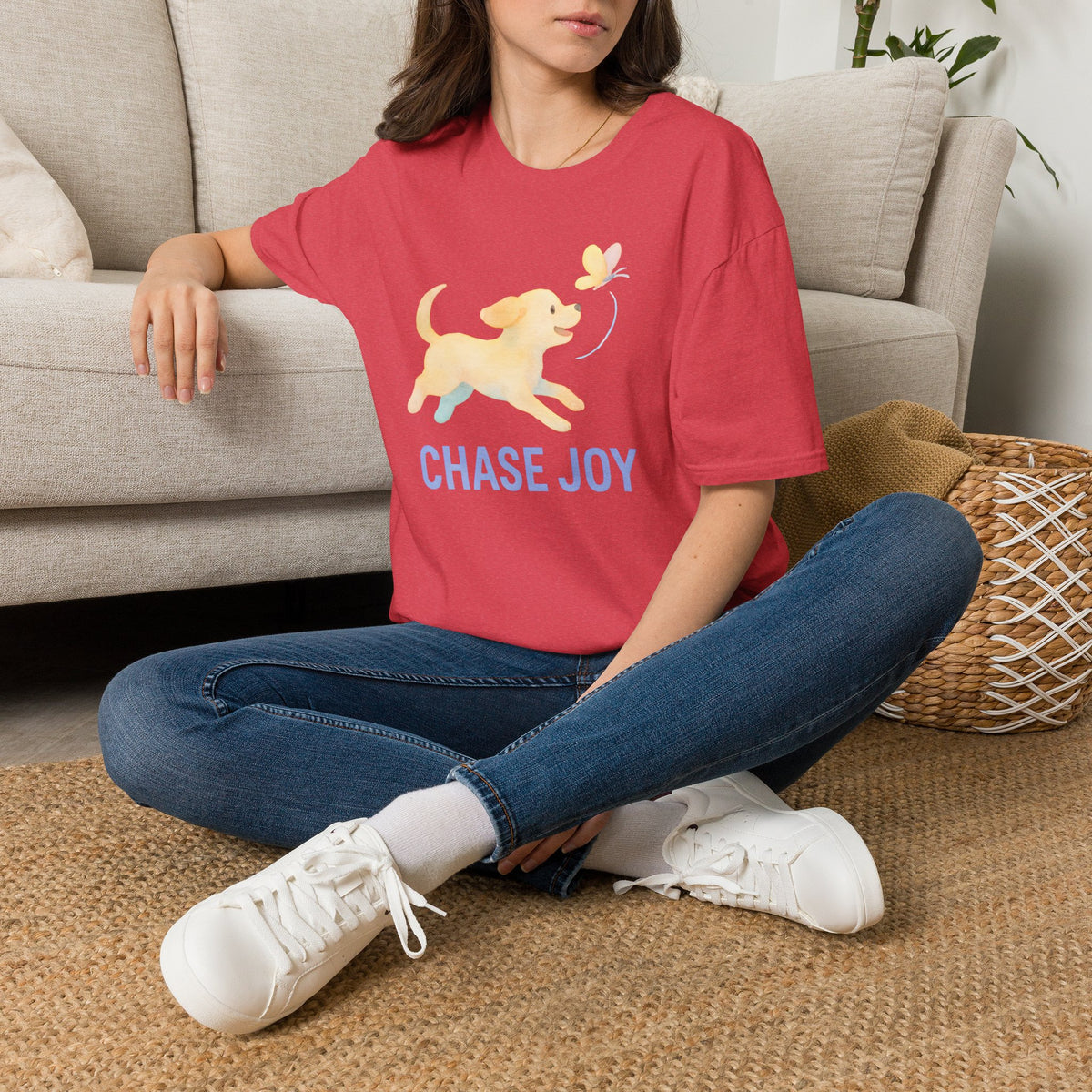Dog Chasing Butterfly T-Shirt