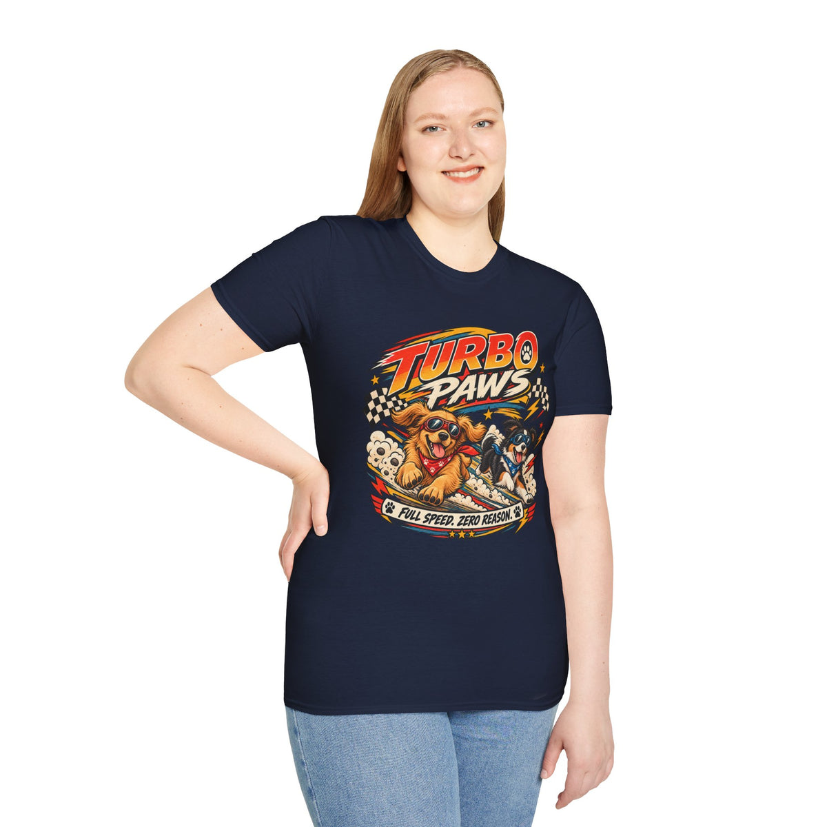 Turbo Paws T-Shirt — Retro Racing Dog Graphic Tee
