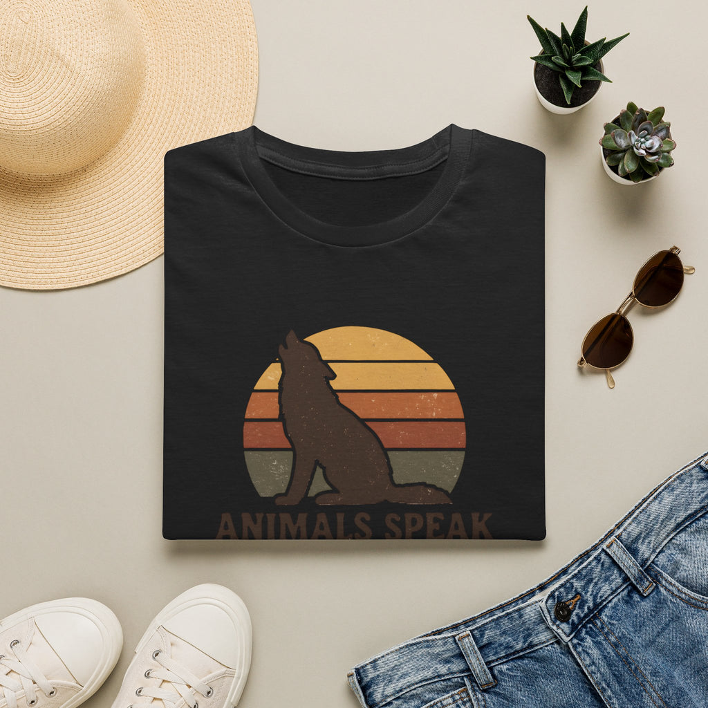 Wolf Silhouette at Sunset T-Shirt