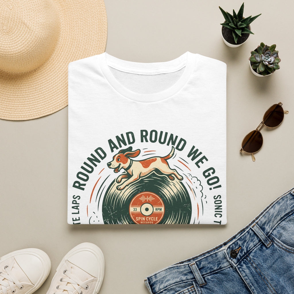 Round and Round We Go Vinyl T-Shirt — The Adventures of Vinyl Retro Record Tee