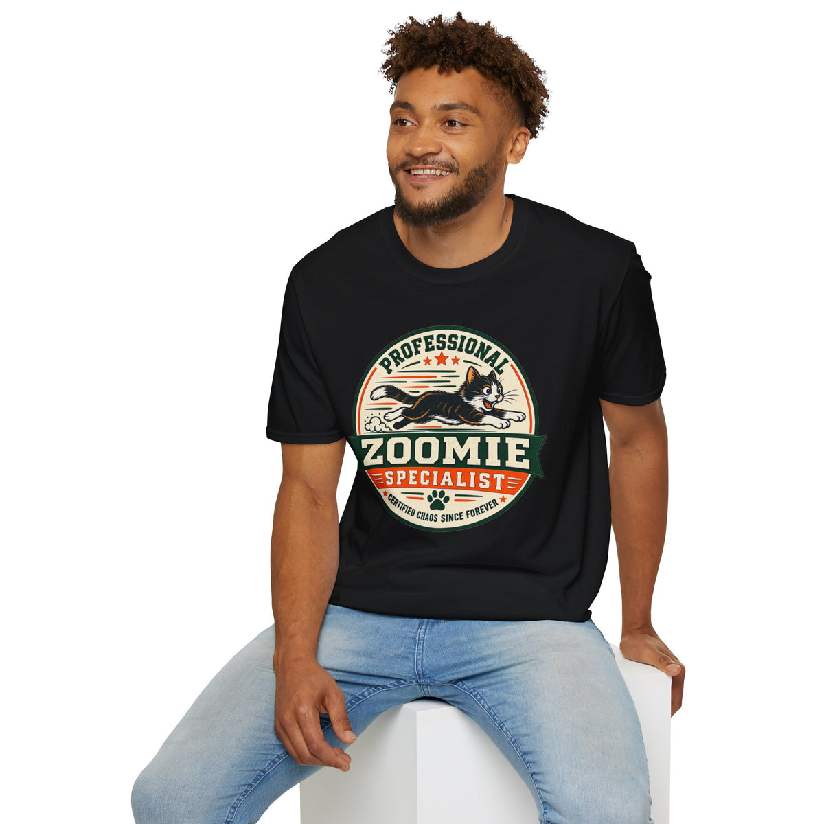 Professional Zoomie Specialist T-Shirt — Funny Cat Zoomies Tee