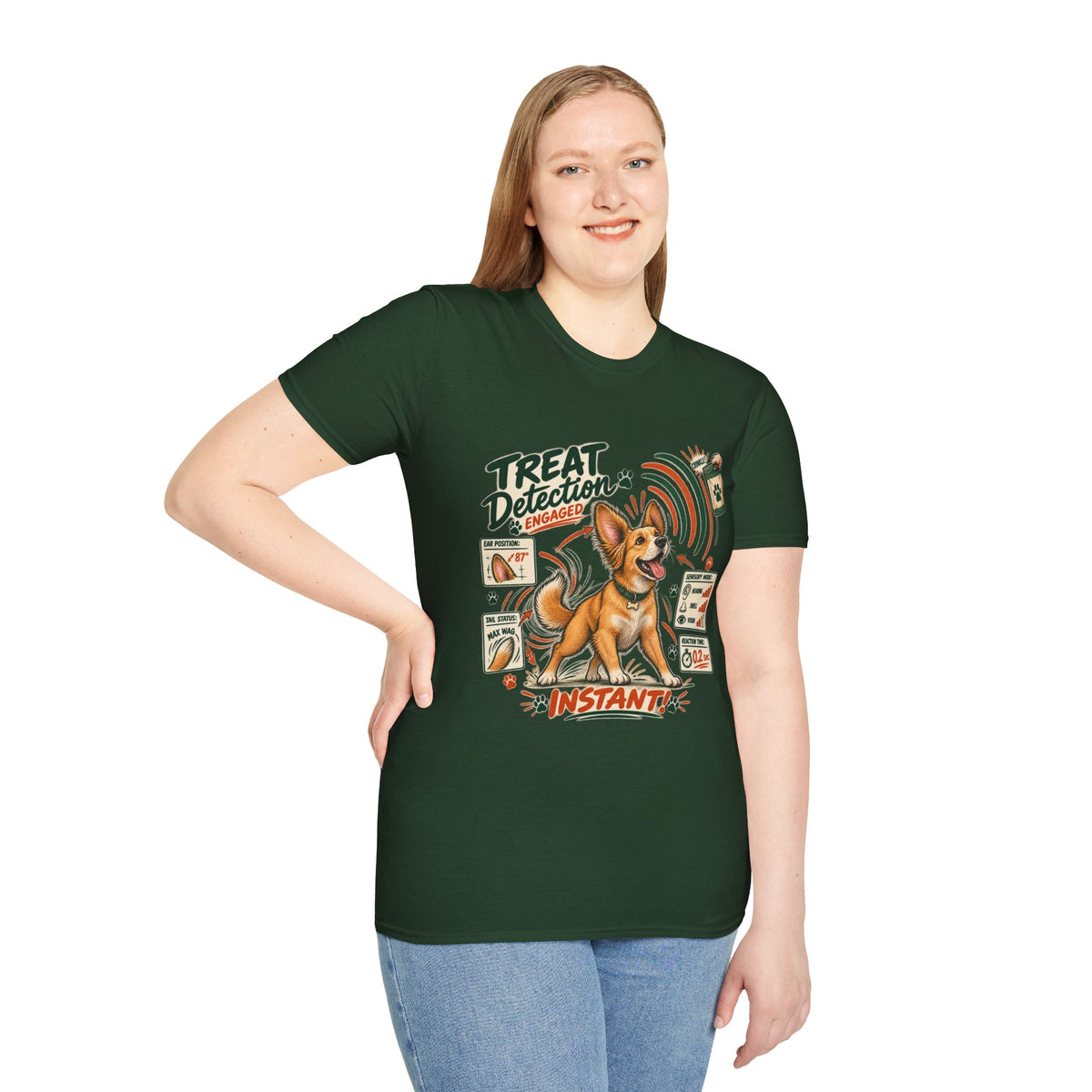 Dog Treat Detection T-Shirt — Funny Corgi ‘Treat Detection: Engaged’ Tee