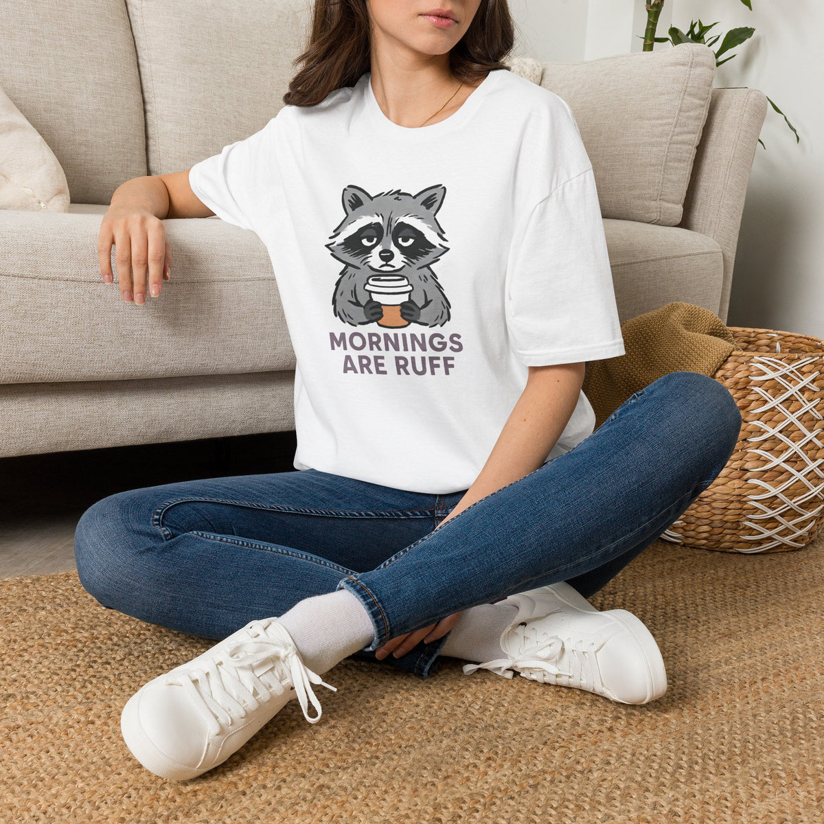 Raccoon Morning Coffee T-Shirt