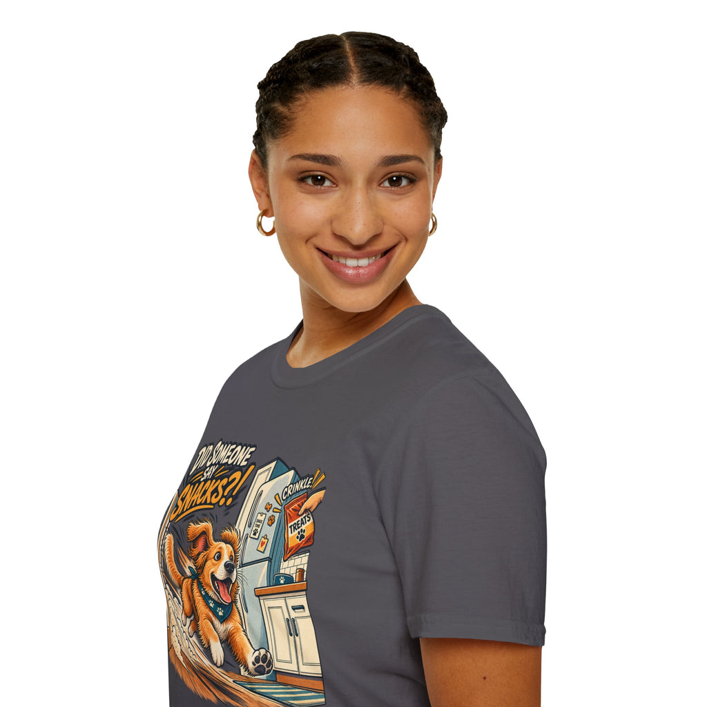 Did Someone Say Snacks? Dog Graphic T-Shirt