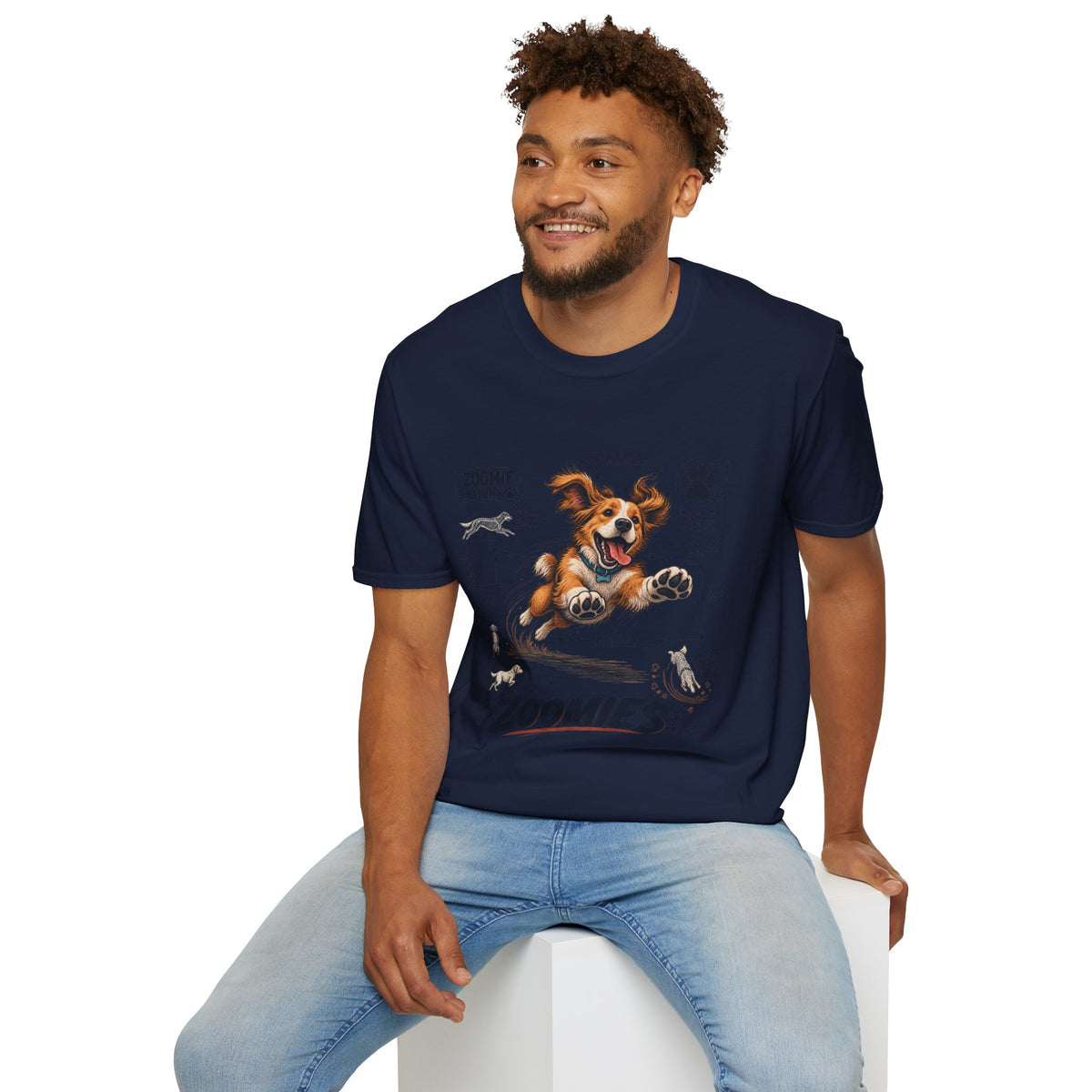 Dog Zoomies T-Shirt — Cute Playful Puppy Anatomy Graphic Tee