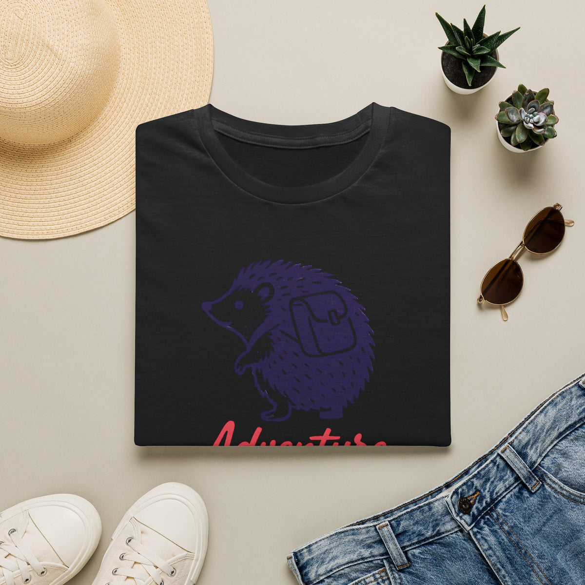 Adventure Awaits Hedgehog T-Shirt