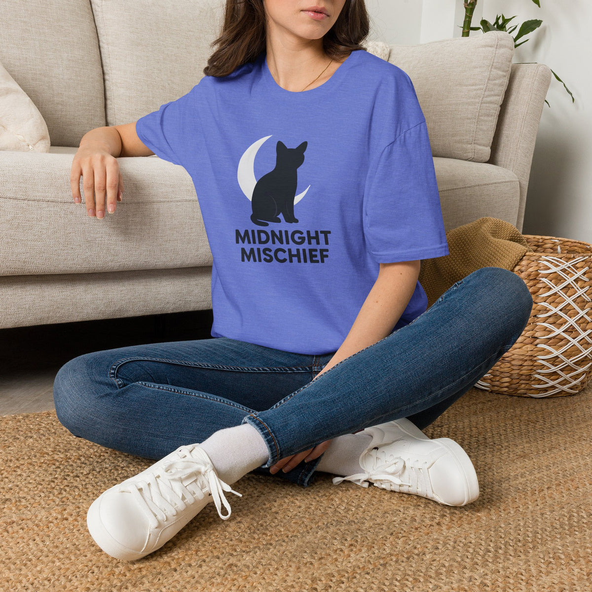 Moonlit Cat Silhouette T-Shirt