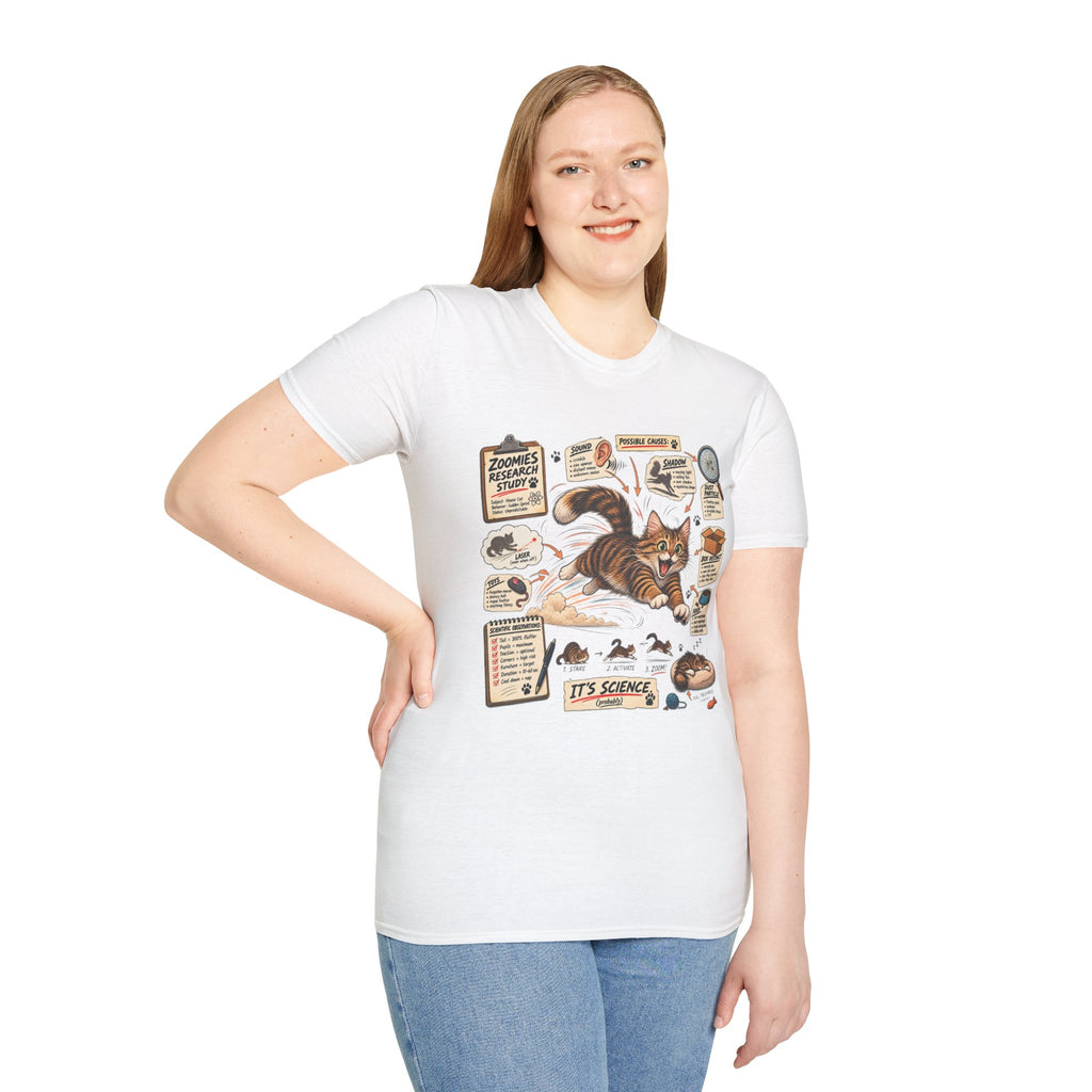 Cat Science T-Shirt — “It’s Science” Zoomies Research Design