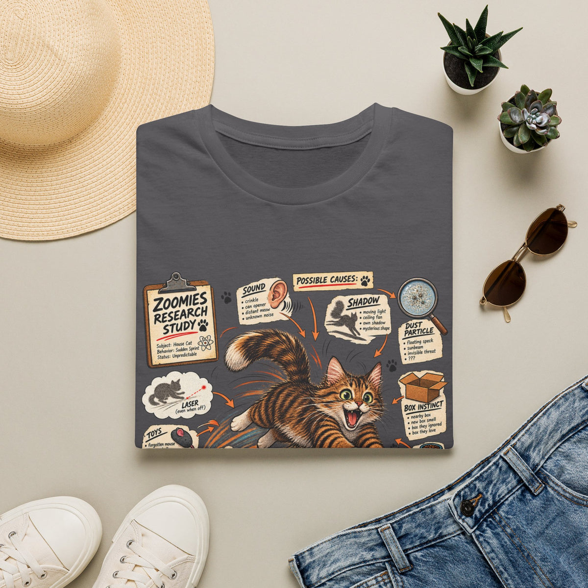 Cat Science T-Shirt — “It’s Science” Zoomies Research Design