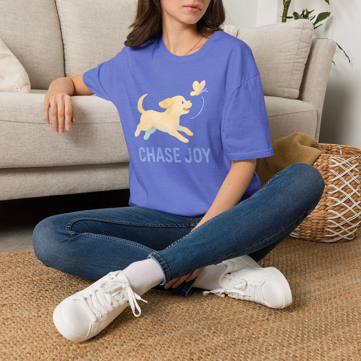 Dog Chasing Butterfly T-Shirt