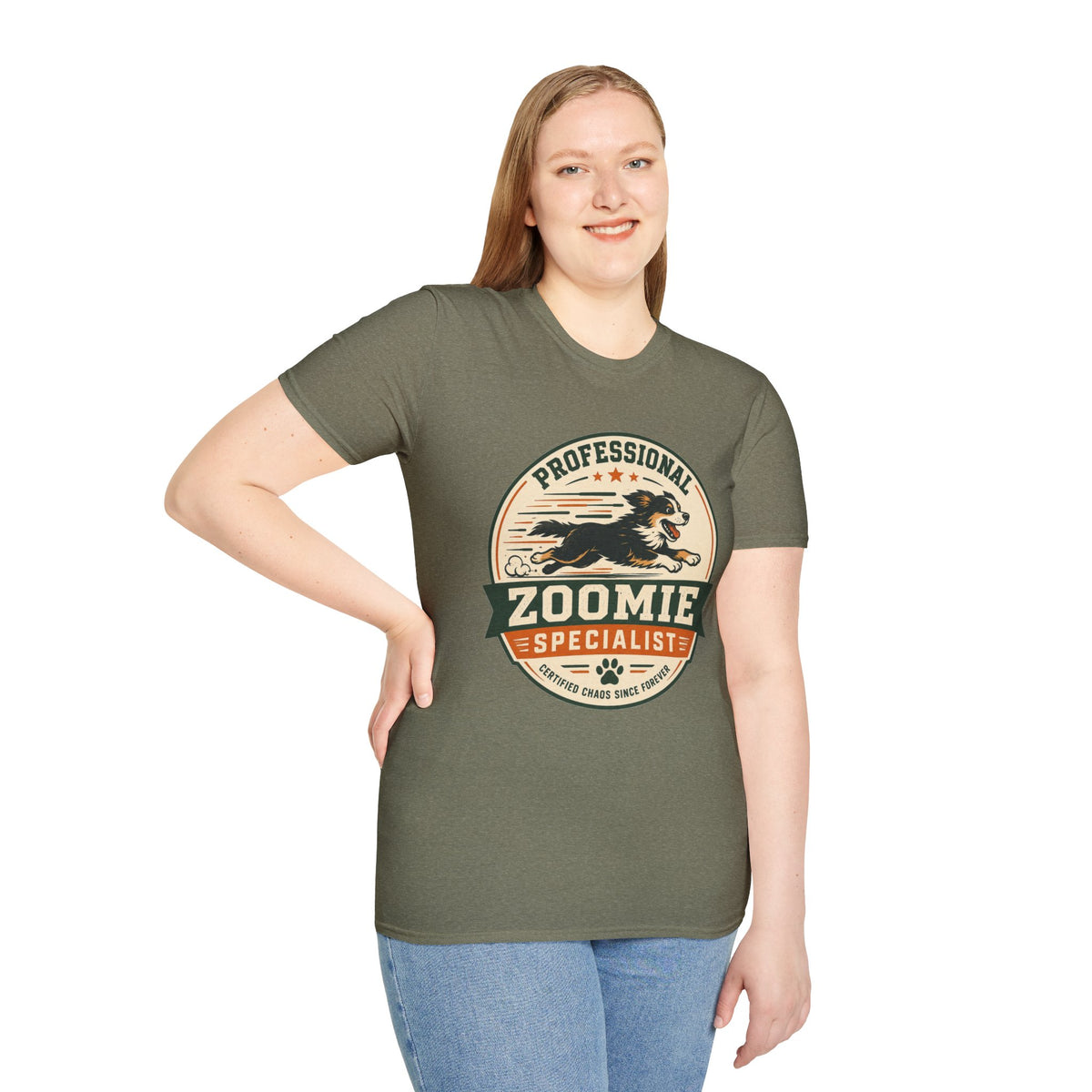 Professional Zoomie Specialist T-Shirt — Funny Dog Running Tee for Dog Lovers