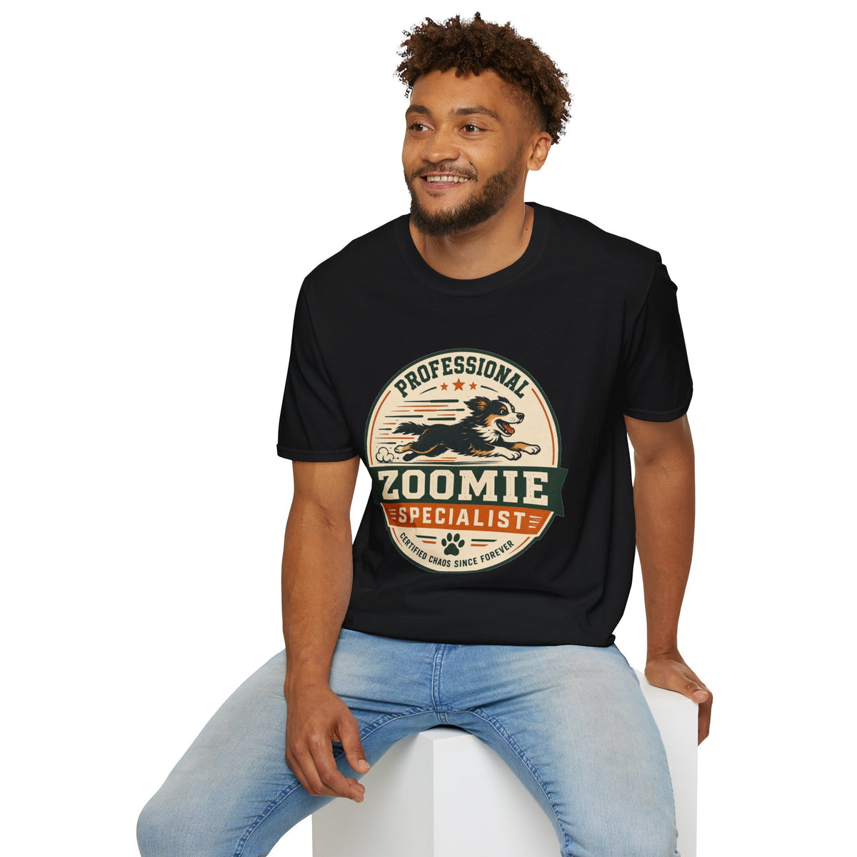 Professional Zoomie Specialist T-Shirt — Funny Dog Running Tee for Dog Lovers