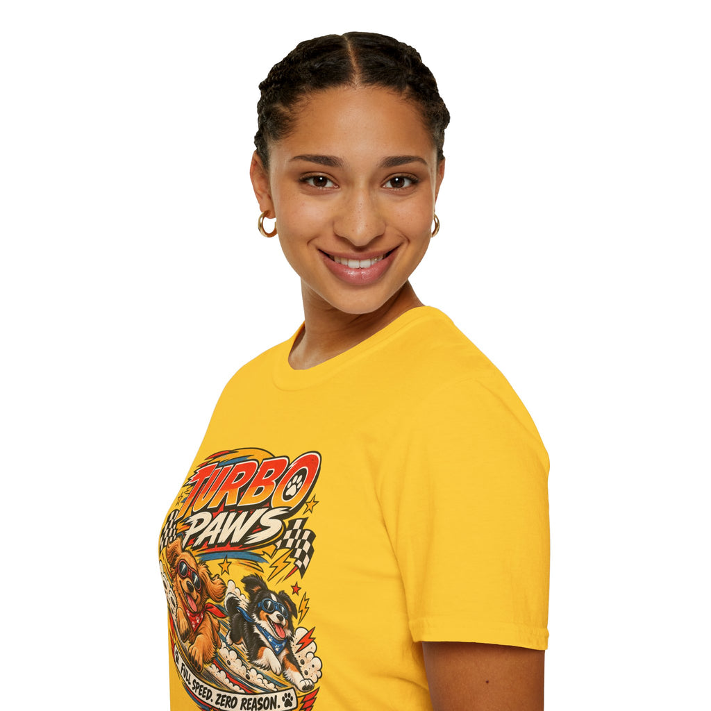 Turbo Paws T-Shirt — Retro Racing Dog Graphic Tee