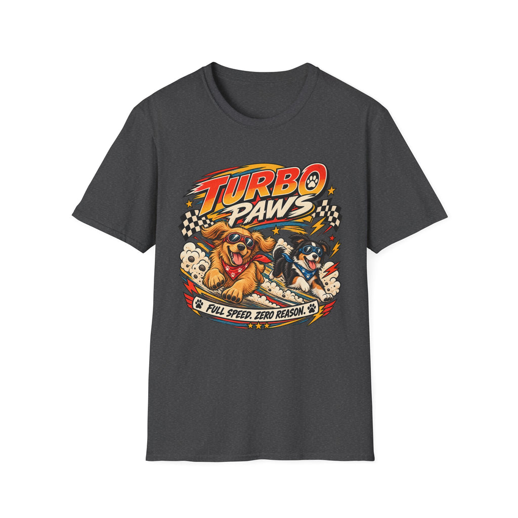 Turbo Paws T-Shirt — Retro Racing Dog Graphic Tee