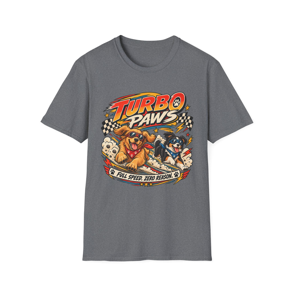Turbo Paws T-Shirt — Retro Racing Dog Graphic Tee