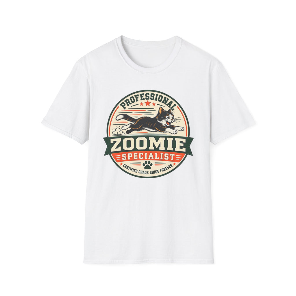 Professional Zoomie Specialist T-Shirt — Funny Cat Zoomies Tee