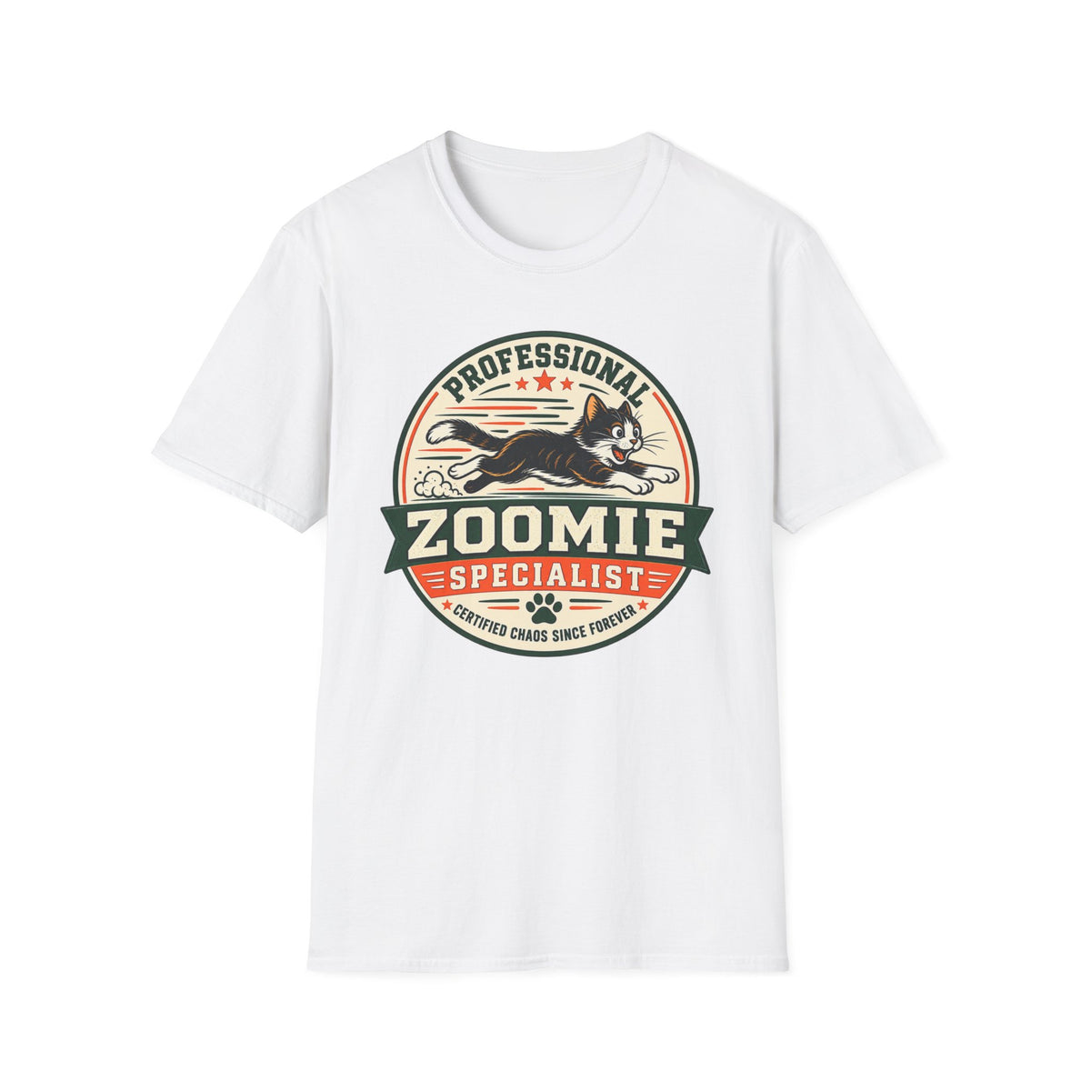 Professional Zoomie Specialist T-Shirt — Funny Cat Zoomies Tee