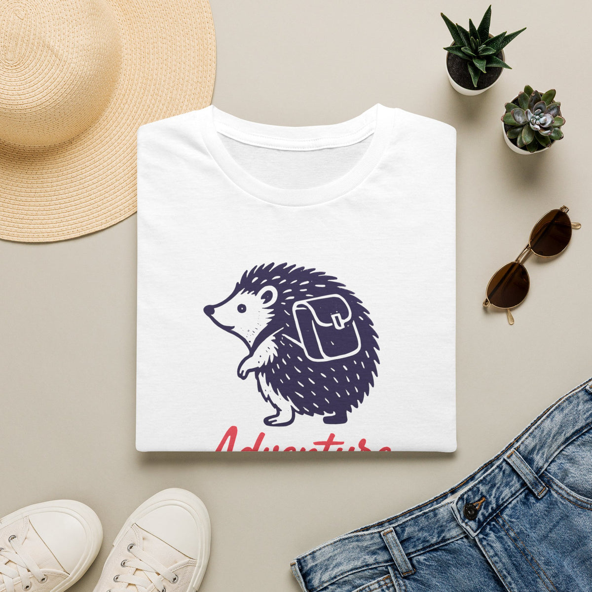 Adventure Awaits Hedgehog T-Shirt