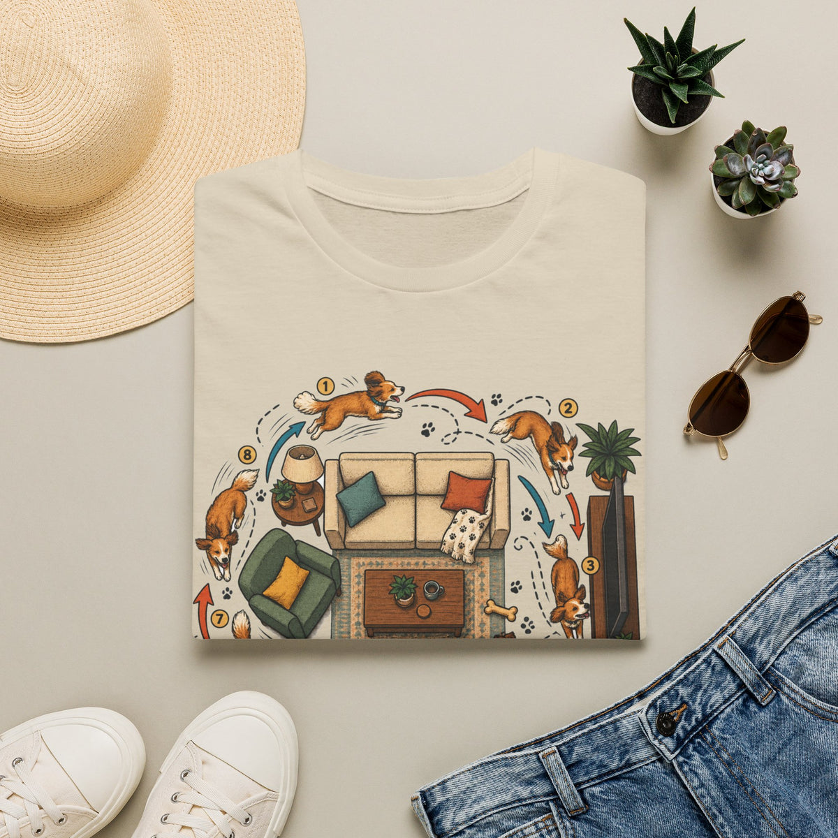 Zoomies Dog T-Shirt — Playful Puppy Housewarming Tee