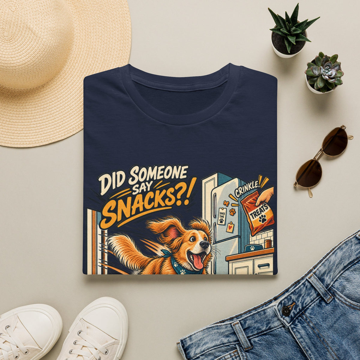 Did Someone Say Snacks? Dog Graphic T-Shirt