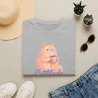 Cattitude - Cat with Coffee Cup T-Shirt