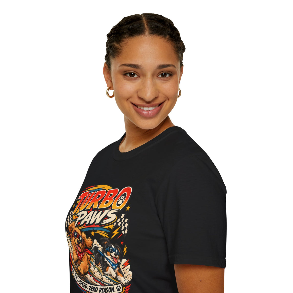 Turbo Paws T-Shirt — Retro Racing Dog Graphic Tee