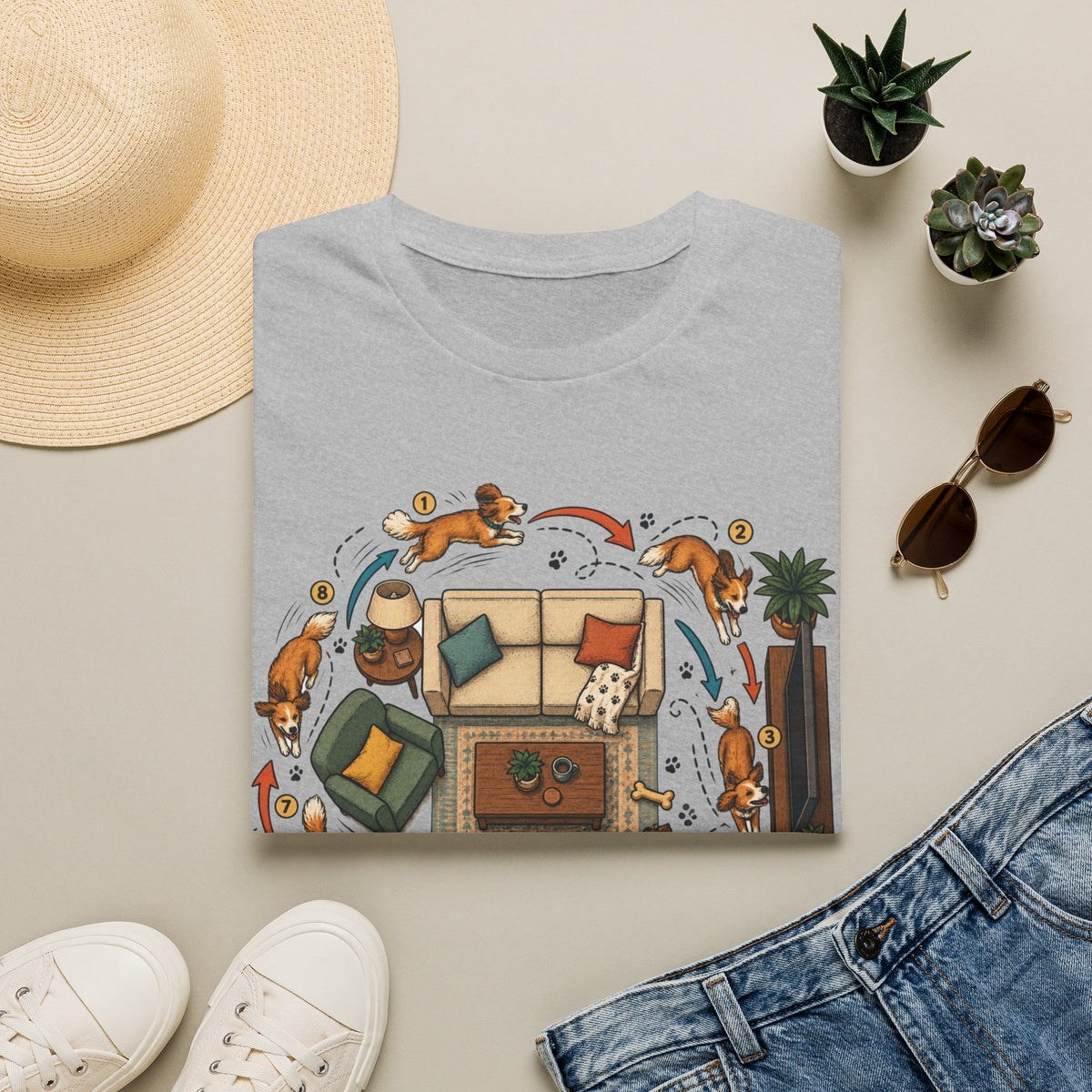 Zoomies Dog T-Shirt — Playful Puppy Housewarming Tee