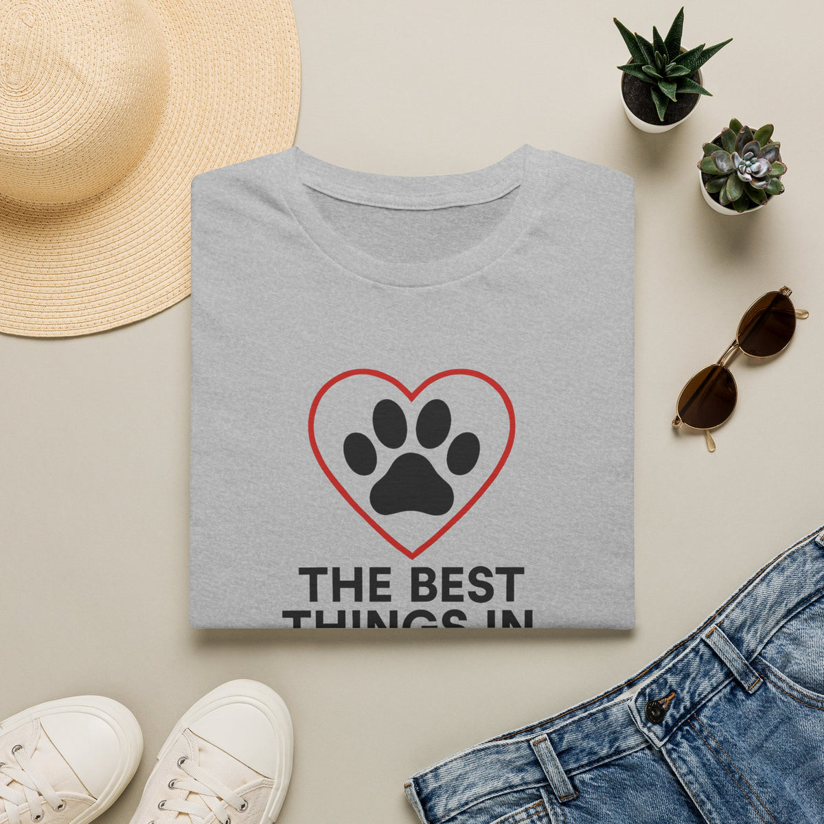 Red Heart Outline T-Shirt