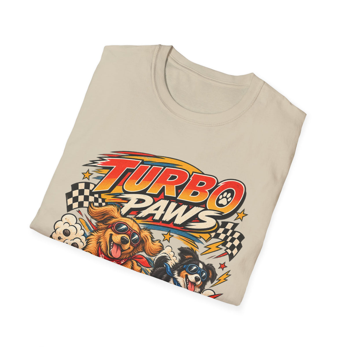 Turbo Paws T-Shirt — Retro Racing Dog Graphic Tee