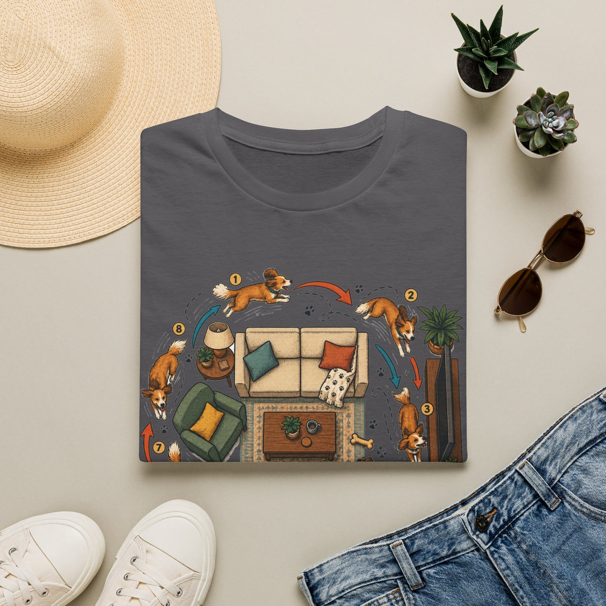 Zoomies Dog T-Shirt — Playful Puppy Housewarming Tee